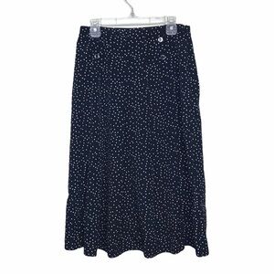 Side Party Blue Billie Polka Dot Pleated Midi Skirt